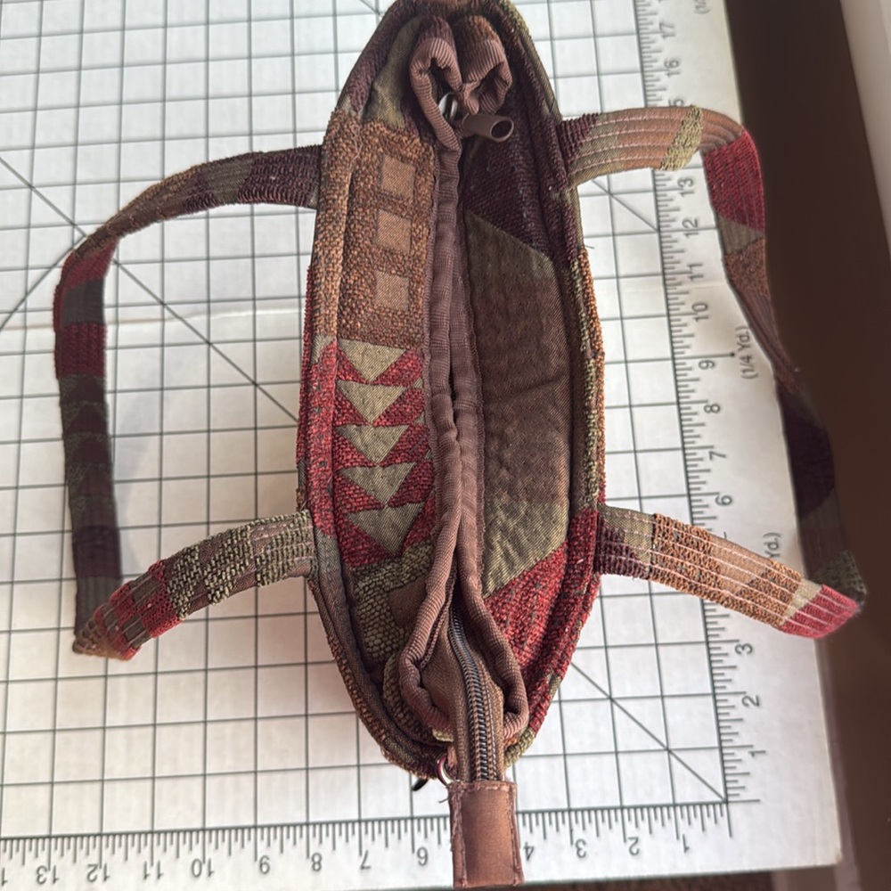 Donna Sharp Quilted Patchwork Handbag Heart Block… - image 8